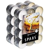 Candles by Spaas 48x Geurtheelichtjes White Cake Vanilla 4,5 branduren Multi