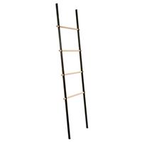 Stock Sano handdoekrek ladder 1700 x 490 x 30 mm materiaal rvs eik afwerking zwarthout CP350 MIT ON