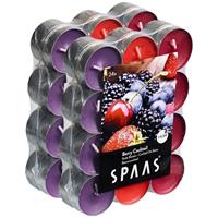 Candles by Spaas 48x Geurtheelichtjes Berry Cocktail 4,5 branduren Multi