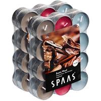 Candles by Spaas 48x Geurtheelichtjes Exotic Wood 4,5 branduren Multi