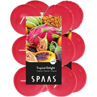 Candles by Spaas 24x Maxi geurtheelichtjes Tropical Delight/fuchsia 10 branduren Fuchsia