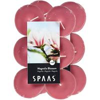 Candles by Spaas 24x Maxi geurtheelichtjes Magnolia Blossom/roze 10 branduren Roze