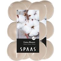 Candles by Spaas 24x Maxi geurtheelichtjes Cotton Blossom/beige 10 branduren Rood