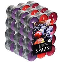 Candles by Spaas 72x Geurtheelichtjes Berry Cocktail 4,5 branduren Multi