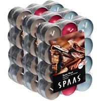 Candles by Spaas 72x Geurtheelichtjes Exotic Wood 4,5 branduren Multi