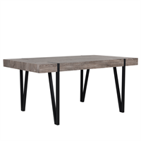 Beliani Eettafel donkerbruin 150 x 90 cm ADENA