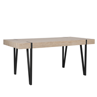 Beliani Eettafel lichtbruin 180 x 90 cm ADENA