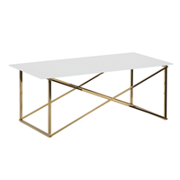 Beliani Salontafel wit / goud 100 x 50 cm. EMPORIA