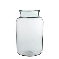 Cilinder vaas / bloemenvaas transparant glas 40 x 23 cm Transparant