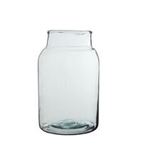 Cilinder vaas / bloemenvaas transparant glas 35 x 21 cm Transparant