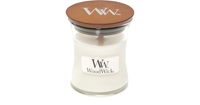 WoodWick White Teak Mini kaars