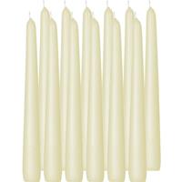 Trend Candles 12x Ivoorwitte dinerkaarsen 25 cm 8 branduren Wit