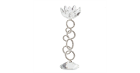 Beliani Kandelaar zilver 25 cm OVIEDO