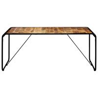 vidaXL Esstisch 180 x 90 x 76 cm Raues Mango-Massivholz Braun