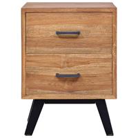 vidaXL Nachttisch 40 x 35 x 55 cm Massivholz Teak Braun