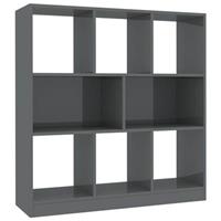 VidaXL Boekenkast 97,5x29,5x100 cm spaanplaat hoogglans grijs