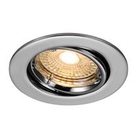 Inbouwspot chrome 'Carina' Nordlux 2700 3-kit LED inbouwspot GU10 3x5W dimbaar warm wit