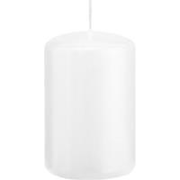 1x Witte cilinderkaars/stompkaars 5 x 8 cm 18 branduren Wit