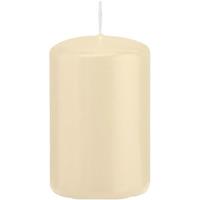 Trend Candles 1x Cremewitte cilinderkaars/stompkaars 5 x 8 cm 18 branduren Wit