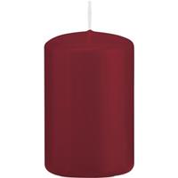 Trend Candles 1x Bordeauxrode cilinderkaars/stompkaars 5 x 8 cm 18 branduren Rood