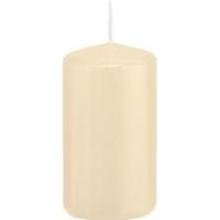 Trend Candles 1x Cremewitte cilinderkaars/stompkaars 5 x 10 cm 23 branduren Wit