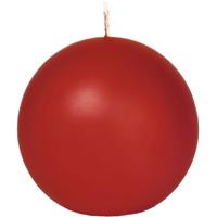 1x Rode bolkaars 7 cm 16 branduren Rood