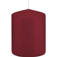 Trend Candles 1x Bordeauxrode cilinderkaars/stompkaars 6 x 8 cm 29 branduren Rood