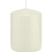 Trend Candles 1x Ivoorwitte cilinderkaars/stompkaars 6 x 8 cm 29 branduren Wit