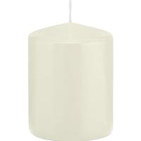 Trend Candles 1x Ivoorwitte cilinderkaars/stompkaars 6 x 8 cm 29 branduren Wit