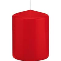 Trend Candles 1x Rode cilinderkaars/stompkaars 6 x 8 cm 29 branduren Rood