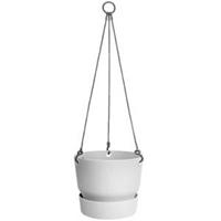 elho greenville white hanging basket