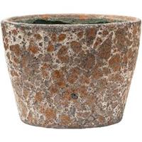 baqdesign Baq Lava Couple straight S 19x19x13 cm Relic Rust Metal bloempot binnen