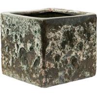 baqdesign Baq Lava Cube M 20x20x20 cm Relic Jade bloempot binnen