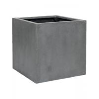 potterypots Pottery Pots Naturel Block square XL 70x70x70 cm grijs bloempot