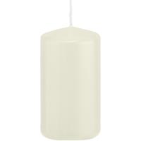 Trend Candles 1x Ivoorwitte cilinderkaars/stompkaars 6 x 12 cm 40 branduren Wit