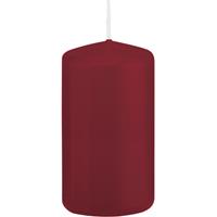 Trend Candles 1x Bordeauxrode cilinderkaars/stompkaars 6 x 12 cm 40 branduren Rood