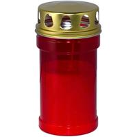 Trend Candles 1x Rode grafkaars/gedenklicht met deksel 7 x 14,5 cm 2,5 dag Rood