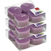 Trend Candles 12x Maxi geurtheelichtjes lavendel/paars 8 branduren Paars