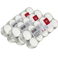 Trend Candles 60x Witte theelichtjes/waxinelichtjes 4 branduren Wit