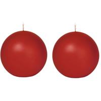 Trend Candles 2x Rode bolkaarsen 7 cm 26 branduren Rood