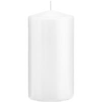 Trend Candles 1x Witte cilinderkaars/stompkaars 8 x 15 cm 69 branduren Wit