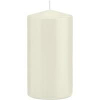 Trend Candles 1x Ivoorwitte cilinderkaars/stompkaars 8 x 15 cm 69 branduren Wit