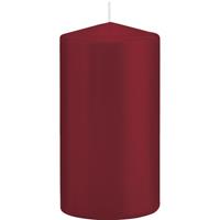 Trend Candles 1x Bordeauxrode cilinderkaars/stompkaars 8 x 15 cm 69 branduren Rood