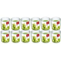 Trend Candles 12x Geurkaarsen appel in glazen houder 25 branduren Groen