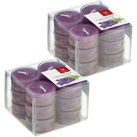 Trend Candles 24x Geurtheelichtjes lavendel/paars 4 branduren Paars