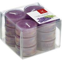 Trend Candles 12x Geurtheelichtjes lavendel/paars 4 branduren Paars