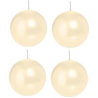 Trend Candles 4x Cremewitte bolkaarsen 8 cm 25 branduren Wit