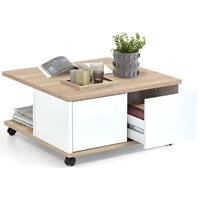 fmd Salontafel Twiggy - eik/hoogglans wit