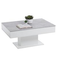 fmd Salontafel Lola 1 lade - beton/hoogglans wit