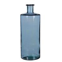 Mica Decorations guan glazen fles blauw maat in cm: 40 x 15